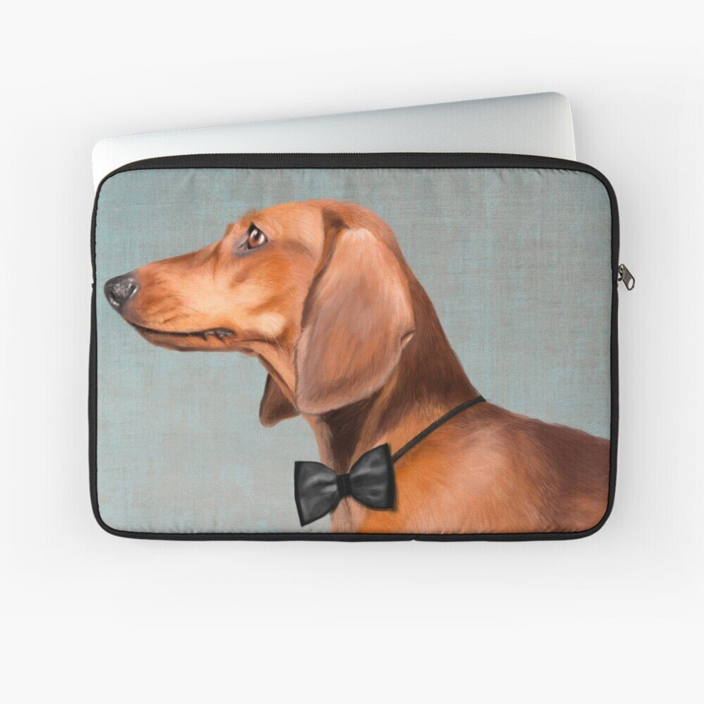 Laptop Sleeve Mr. Dachshund Portrait 10 12 13 15 17 Inch Case Notebook Tablet Carrying Bag Cover 7802738414622