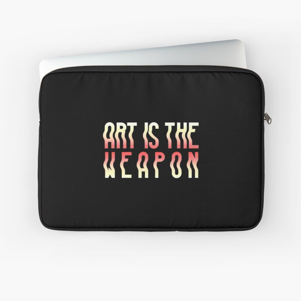 Laptop Sleeve Gradient Wavy Text (Black) 10 12 13 15 17 Inch Case Notebook Tablet Carrying Bag Cover Black 7802738501667