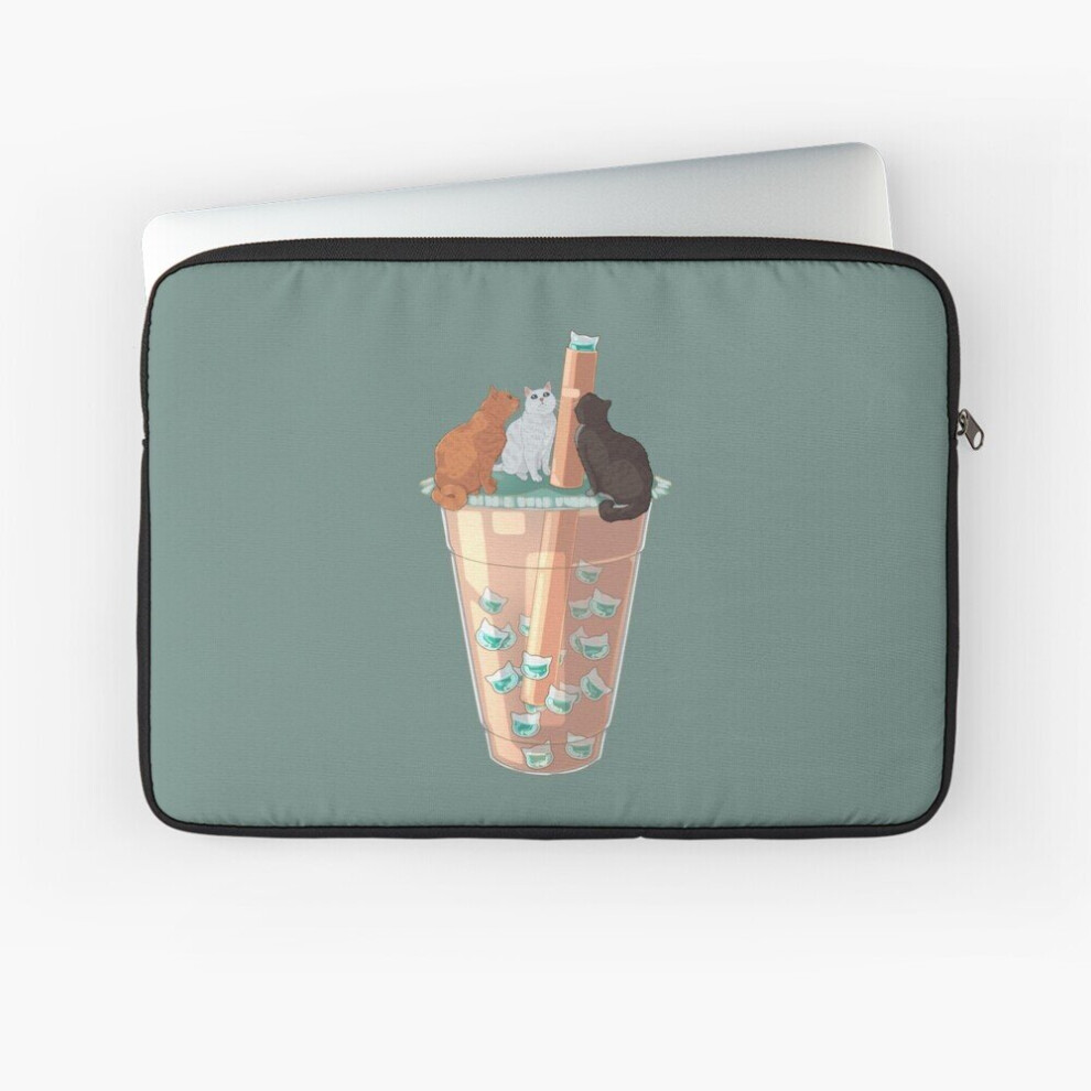 Laptop Sleeve Cat Bubble Tea Party 10 12 13 15 17 Inch Case Notebook Tablet Carrying Bag Cover 7802738420630