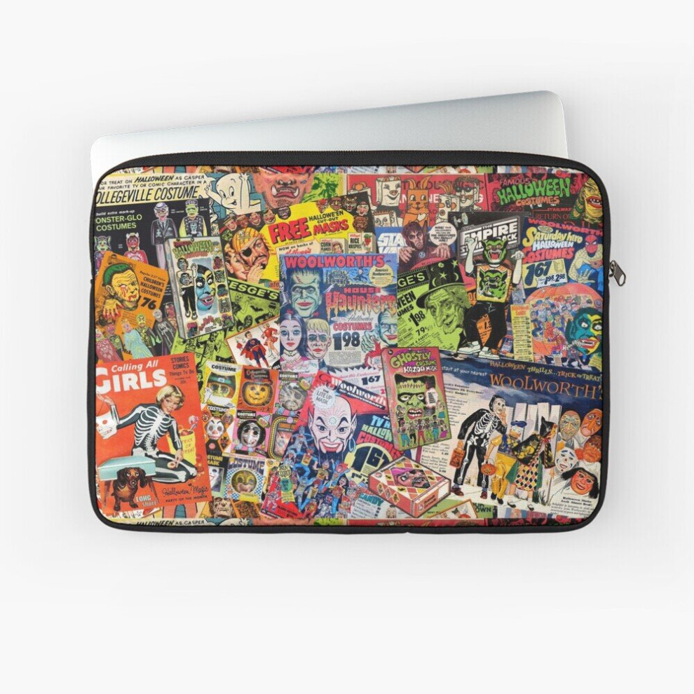 Laptop Sleeve Halloween Ad Collage 10 12 13 15 17 Inch Case Notebook Tablet Carrying Bag Cover 7802738434798