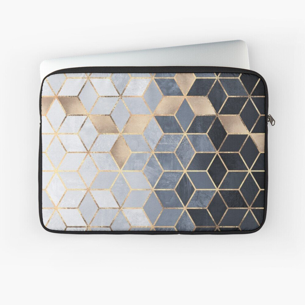 Laptop Sleeve Soft Gradient Cubes 10 12 13 15 17 Inch Case Notebook Tablet Carrying Bag Cover Blue 7802738412604