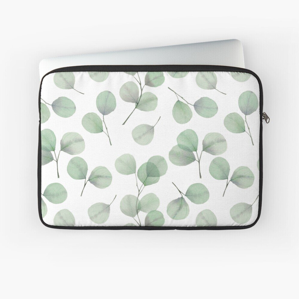 Laptop Sleeve Watercolor Eucalyptus 10 12 13 15 17 Inch Case Notebook Tablet Carrying Bag Cover 7802738499759