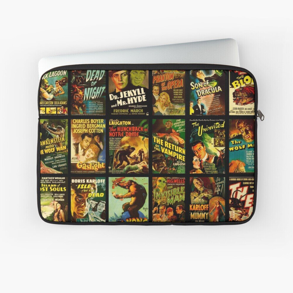 Laptop Sleeve Vintage Horror Monster Movies 10 12 13 15 17 Inch Case Notebook Tablet Carrying Bag Cover 7802738454499