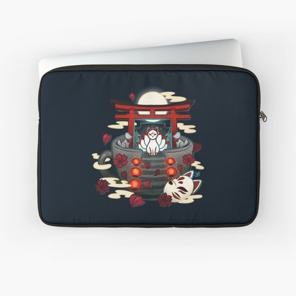Laptop Sleeve Moonlit Kitsune Shrine Teacup 10 12 13 15 17 Inch Case Notebook Tablet Carrying Bag Cover 7802738478648