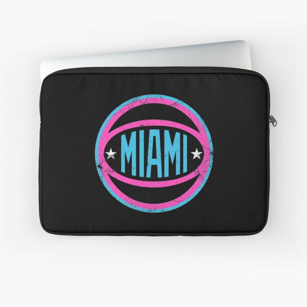 Laptop Sleeve Miami Retro Ball - 2 10 12 13 15 17 Inch Case Notebook Tablet Carrying Bag Cover Black 7802738453539