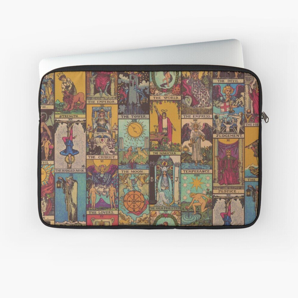 Laptop Sleeve The Major Arcana Of Tarot Vintage Patchwork 10 12 13 15 17 Inch Case Notebook Tablet Carrying Bag Cover 7802738416244