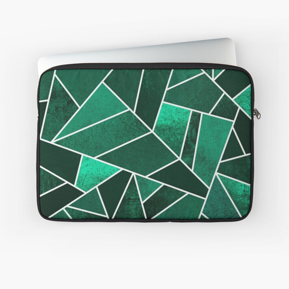 Laptop Sleeve Emerald Stone - Lines 10 12 13 15 17 Inch Case Notebook Tablet Carrying Bag Cover White 7802738460643