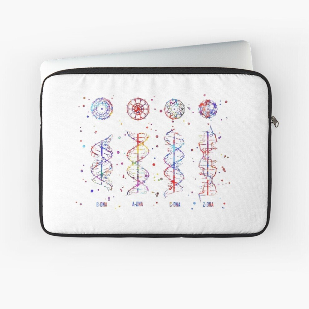 Laptop Sleeve A-B-C-Z Dna, Dna Molecule, Watercolor Dna, Dna, Molecule 10 12 13 15 17 Inch Case Notebook Tablet Carrying Bag Cover 7802738512793