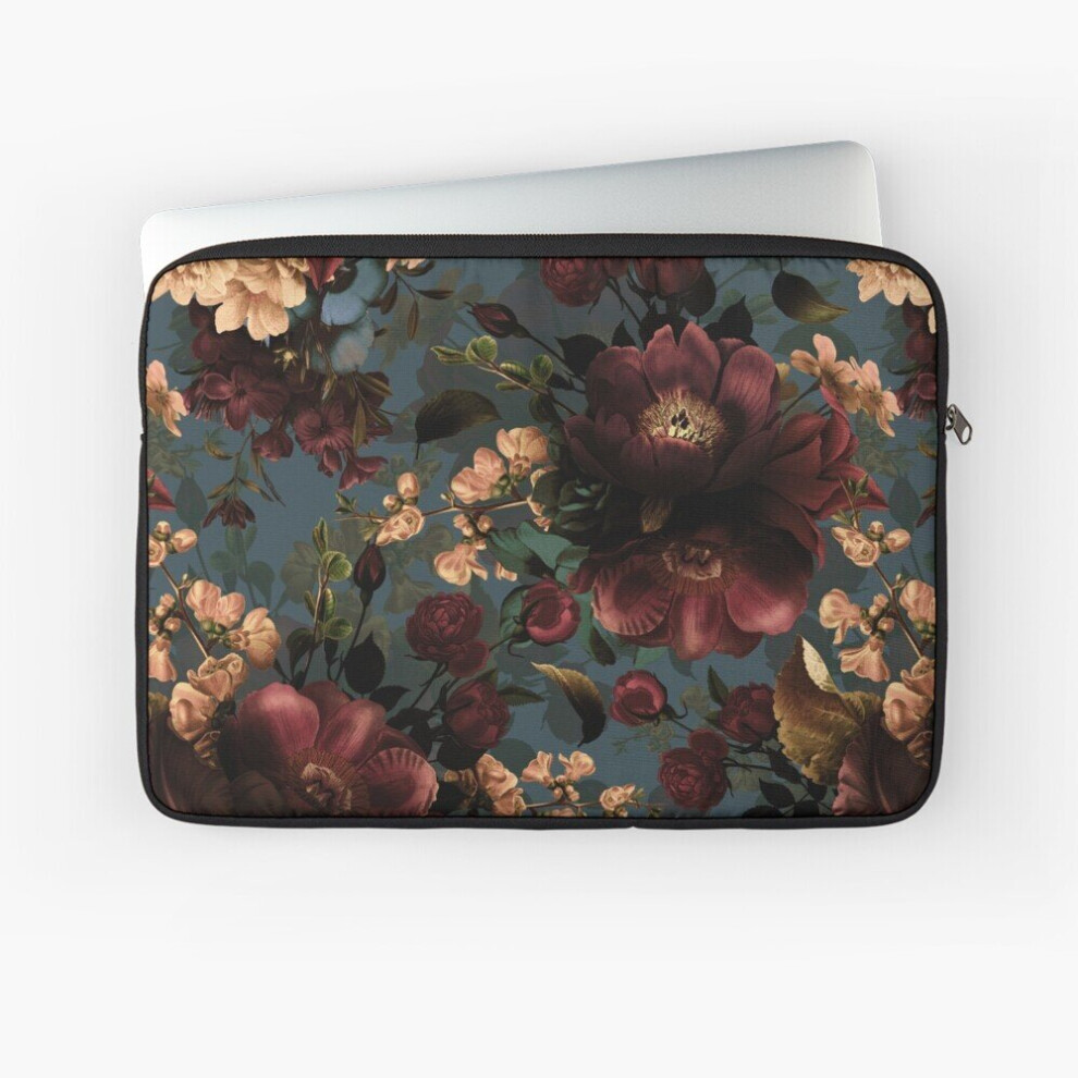 Laptop Sleeve Moody Florals - Mystic Night 10 10 12 13 15 17 Inch Case Notebook Tablet Carrying Bag Cover 7802738449006