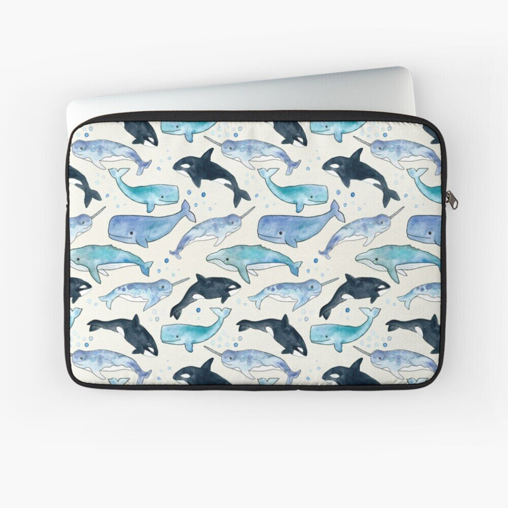 Laptop Sleeve Whales, Orcas Narwhals 10 12 13 15 17 Inch Case Notebook Tablet Carrying Bag Cover 7802738469516