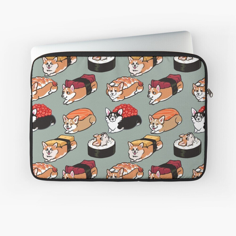 Laptop Sleeve Sushi Corgi 10 12 13 15 17 Inch Case Notebook Tablet Carrying Bag Cover 7802738442229