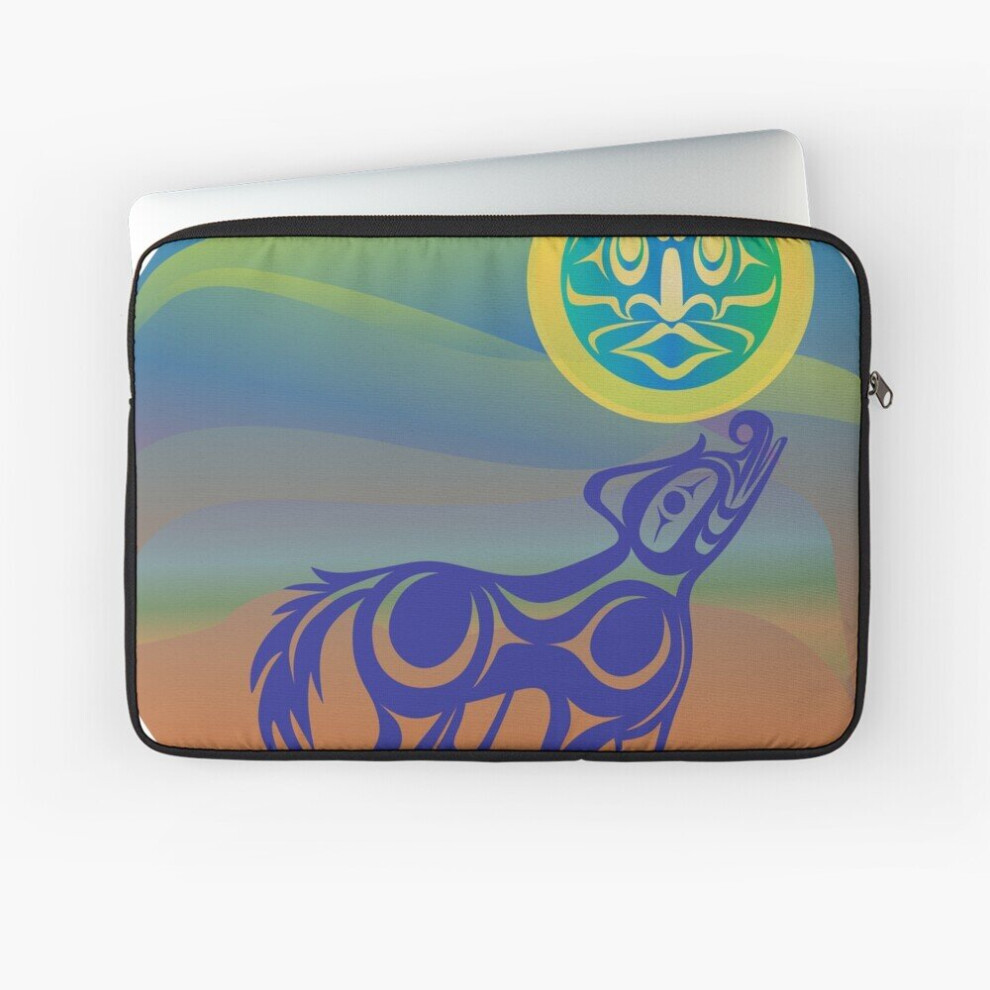 Laptop Sleeve Howling At The Moon (Circular Version) 10 12 13 15 17 Inch Case Notebook Tablet Carrying Bag Cover 7802738478983