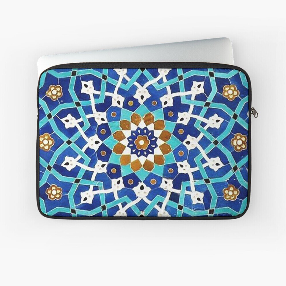Laptop Sleeve Persian Tile Panel 10 12 13 15 17 Inch Case Notebook Tablet Carrying Bag Cover Blue 7802738455403