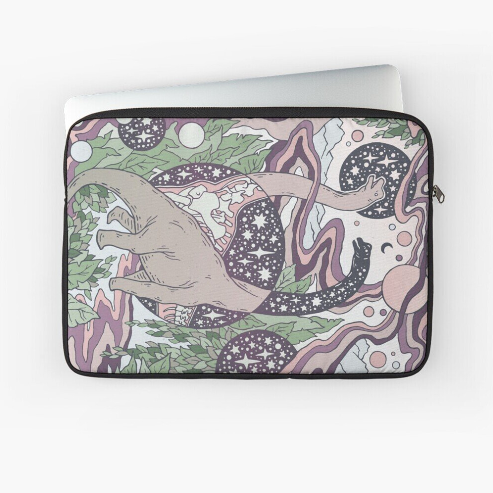 Laptop Sleeve Jurassic Portal Haze Palette Dinosaur Science Fiction Art 10 12 13 15 17 Inch Case Notebook Tablet Carrying Bag Cover Purple 7802738444940