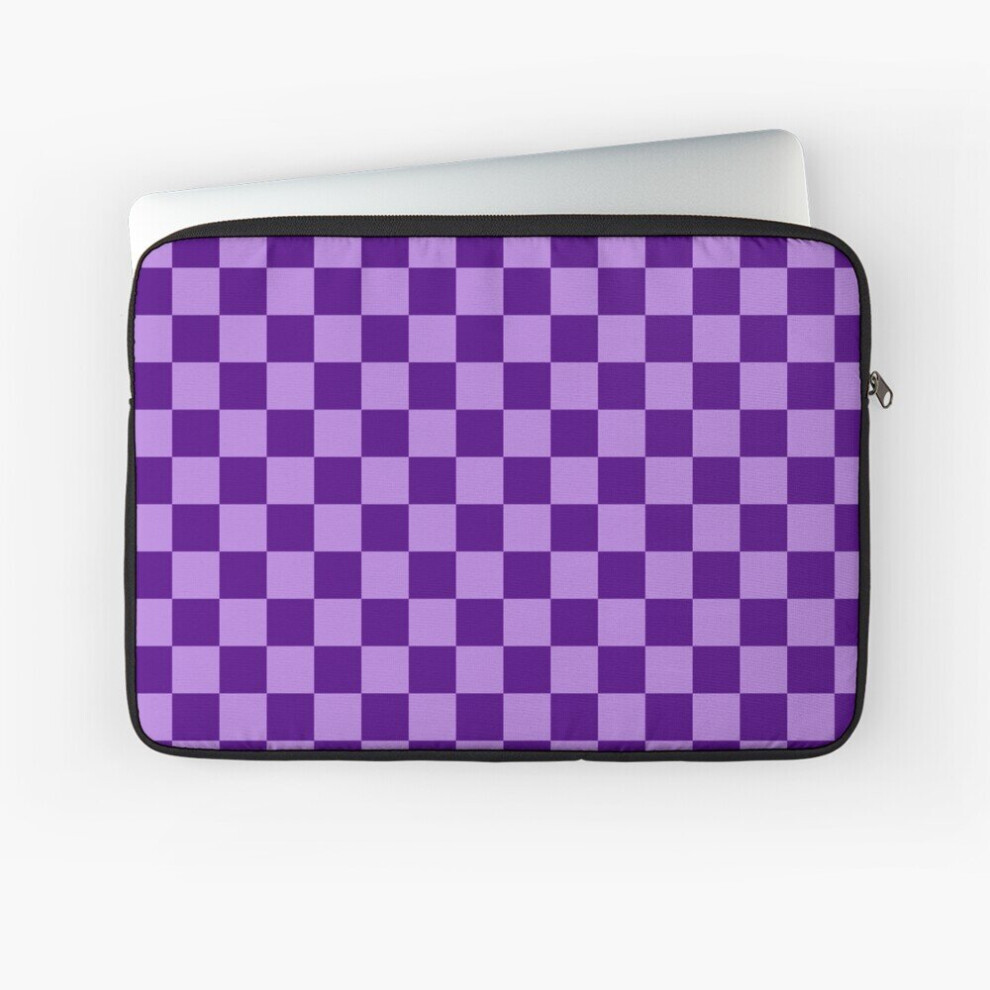 Laptop Sleeve Violet And Violet Checkerboard 10 12 13 15 17 Inch Case Notebook Tablet Carrying Bag Cover Lavender/Indigo 7802738507805
