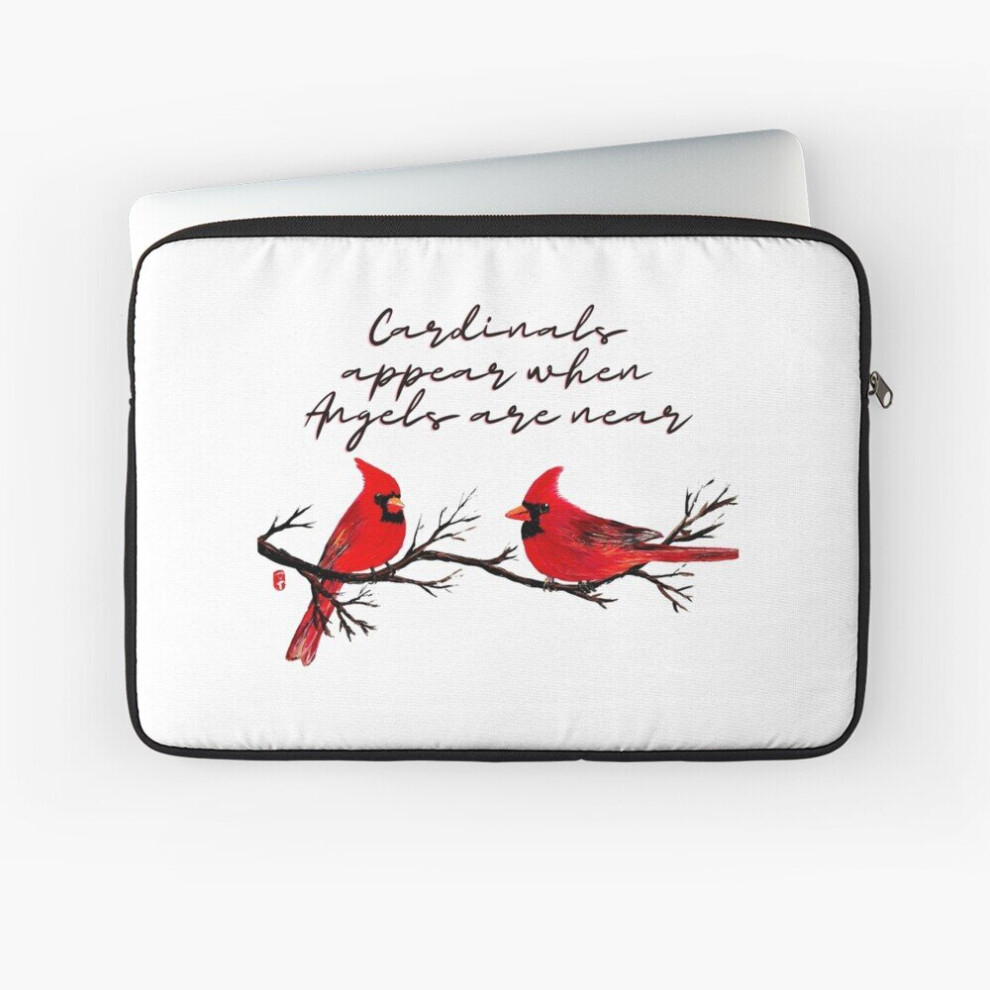 Laptop Sleeve Cardinals Appear When Angels Are Near 10 12 13 15 17 Inch Case Notebook Tablet Carrying Bag Cover 7802738512984