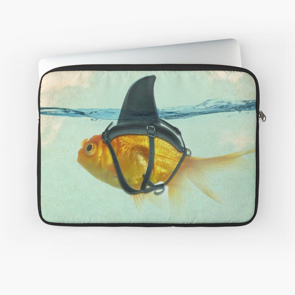 Laptop Sleeve Brilliant Disguise, Goldfish With A Shark Fin 10 12 13 15 17 Inch Case Notebook Tablet Carrying Bag Cover 7802738413953