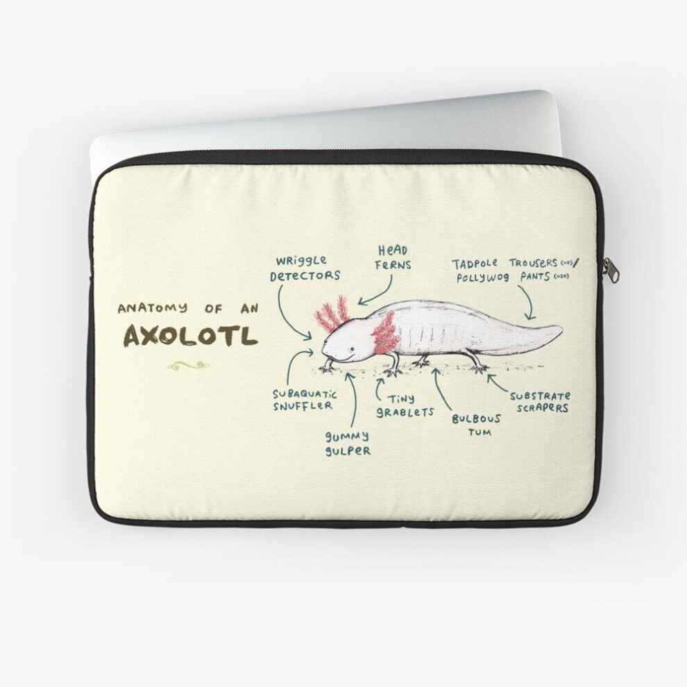 Laptop Sleeve Anatomy Of An Axolotl 10 12 13 15 17 Inch Case Notebook Tablet Carrying Bag Cover 7802738422306