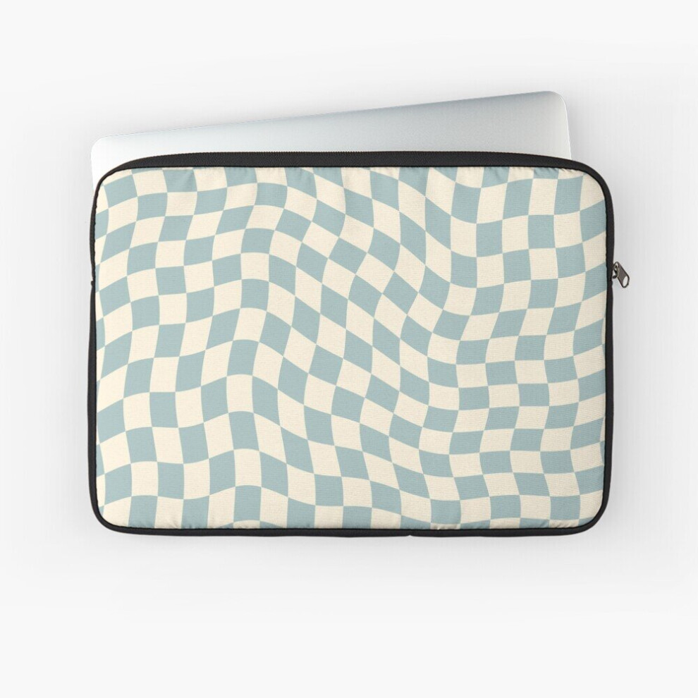 Laptop Sleeve Checkered Wavy Squares Pattern 10 12 13 15 17 Inch Case Notebook Tablet Carrying Bag Cover 7802738455816