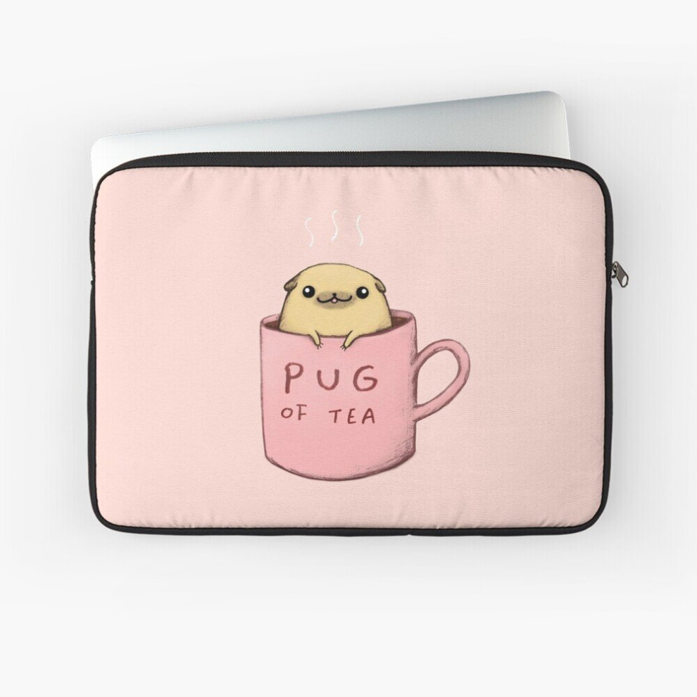 Laptop Sleeve Pug Of Tea 10 12 13 15 17 Inch Case Notebook Tablet Carrying Bag Cover 7802738415827