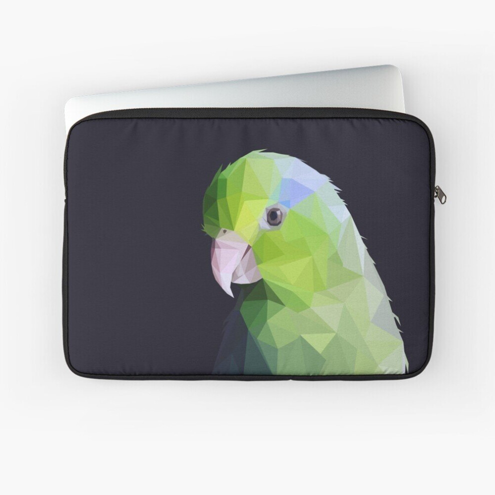 Laptop Sleeve Lowpoly Parrolet (Dark Background) 10 12 13 15 17 Inch Case Notebook Tablet Carrying Bag Cover Green 7802738468281