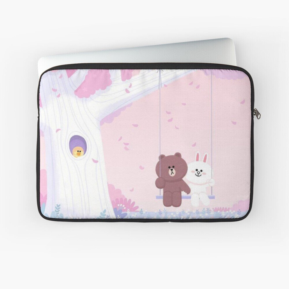 Laptop Sleeve Cute And Cony Swing 10 12 13 15 17 Inch Case Notebook Tablet Carrying Bag Cover Brown 7802738496444