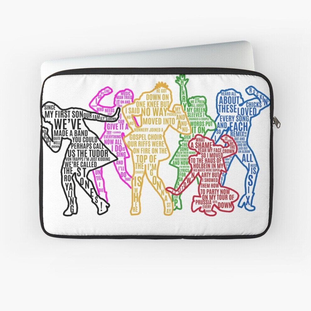 Laptop Sleeve Six The Musical Queens Silhouettes With Lyrics! 10 12 13 15 17 Inch Case Notebook Tablet Carrying Bag Cover 7802738461633