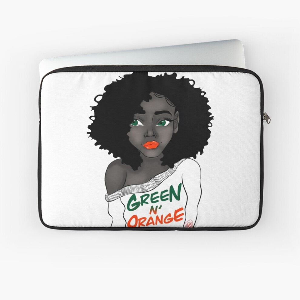 Laptop Sleeve Afro Excellence: Green N Orange 10 12 13 15 17 Inch Case Notebook Tablet Carrying Bag Cover Green,Orange 7802738485912