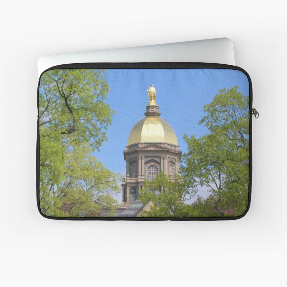 Laptop Sleeve Dome Through The Trees-Notre Dame 10 12 13 15 17 Inch Case Notebook Tablet Carrying Bag Cover Golden 7802738515596