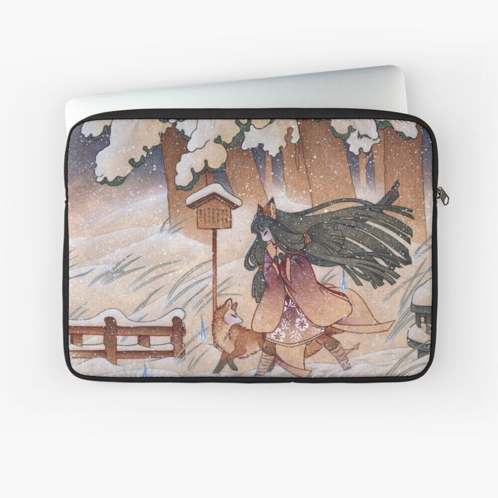 Laptop Sleeve Blustery - Kitsune Yokai Teakitsune 10 12 13 15 17 Inch Case Notebook Tablet Carrying Bag Cover 7802738421071
