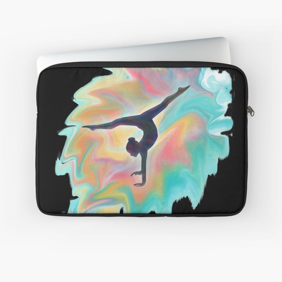 Laptop Sleeve Watercolor Swirl Dancer - Gymnast - Acro Dancer 10 12 13 15 17 Inch Case Notebook Tablet Carrying Bag Cover 7802738447224