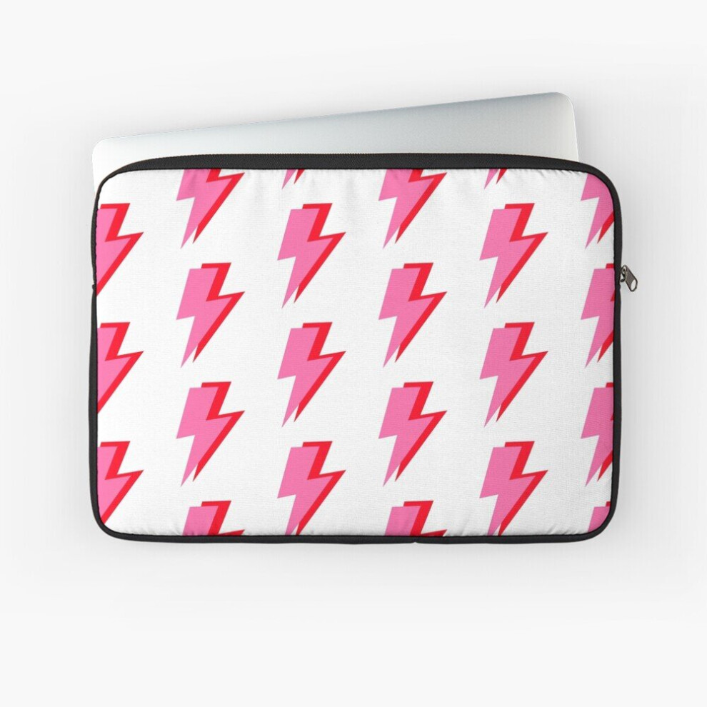 Laptop Sleeve Pink And Red Lightning 10 12 13 15 17 Inch Case Notebook Tablet Carrying Bag Cover Pink,Red 7802738432633