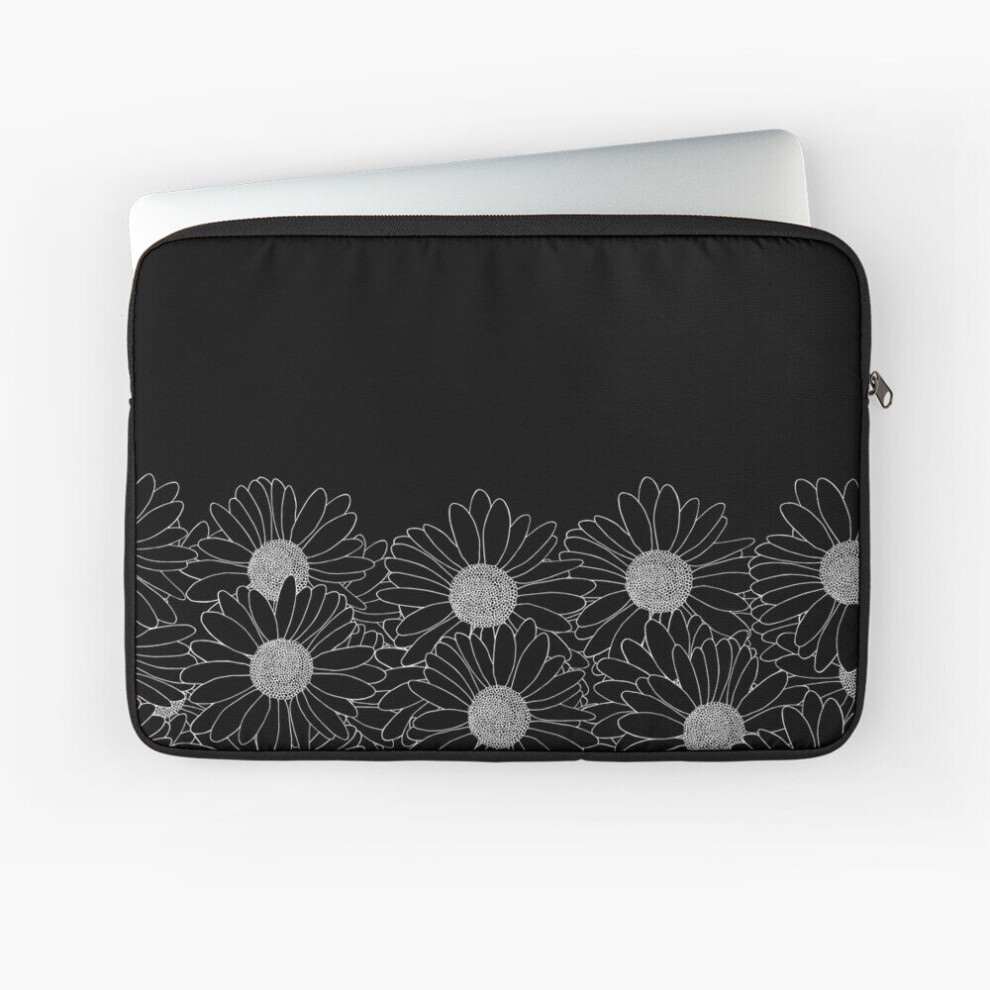 Laptop Sleeve Daisy Boarder 10 12 13 15 17 Inch Case Notebook Tablet Carrying Bag Cover Black 7802738421552