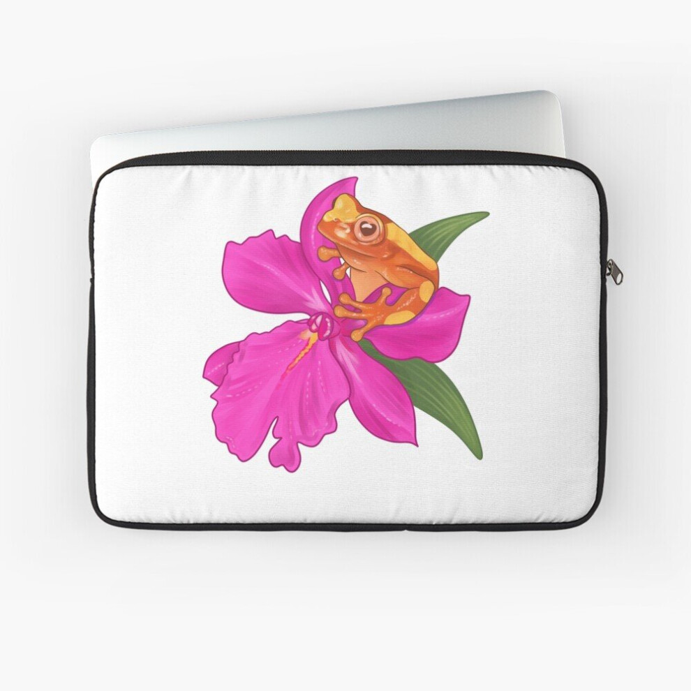 Laptop Sleeve Clown Tree Frog On Orchid 10 12 13 15 17 Inch Case Notebook Tablet Carrying Bag Cover 7802738489767