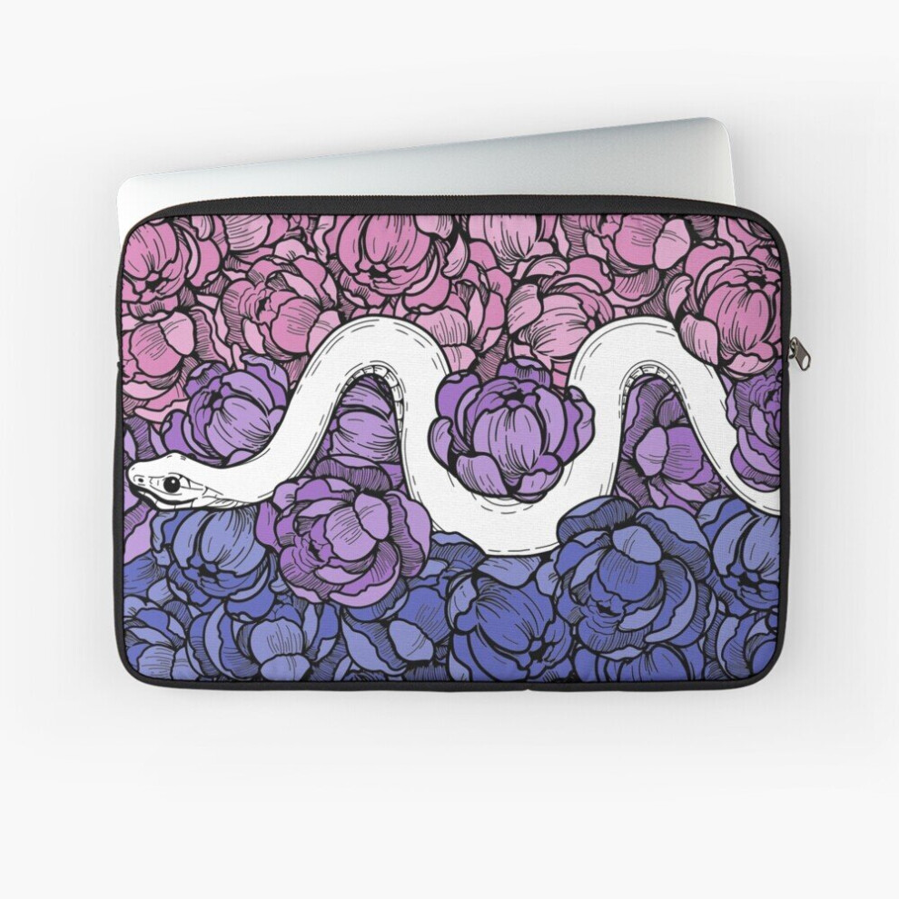 Laptop Sleeve Bisexual Pride Floral Snake Design 10 12 13 15 17 Inch Case Notebook Tablet Carrying Bag Cover 7802738504026