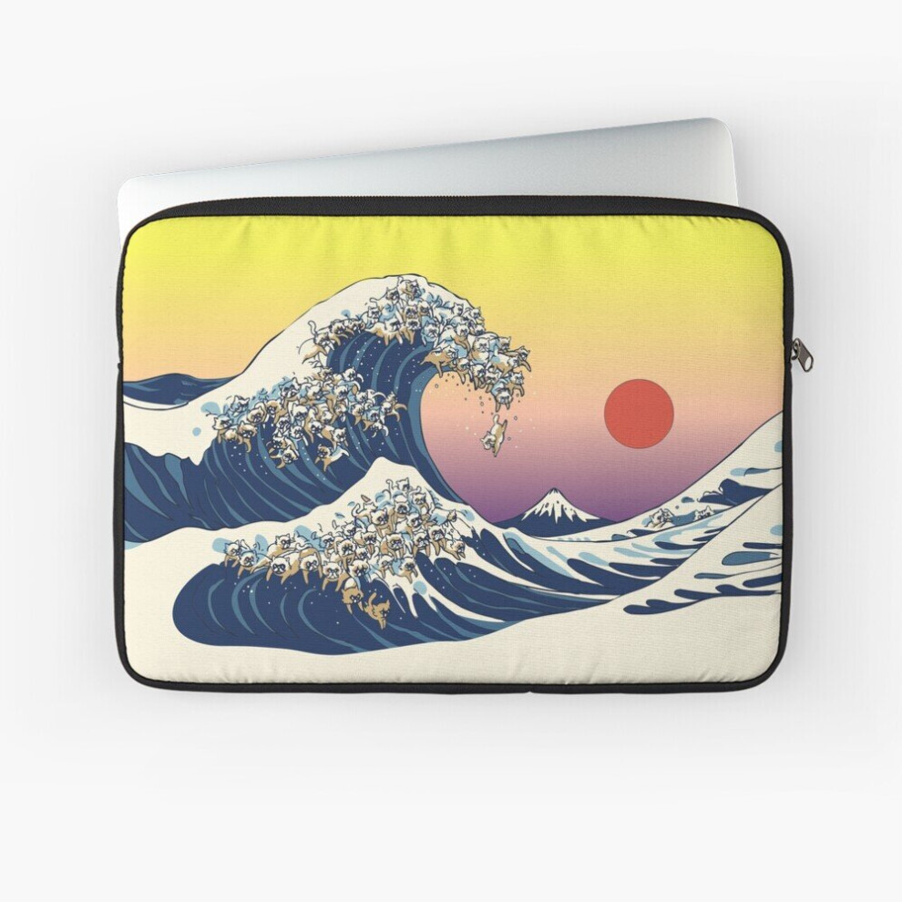 Laptop Sleeve The Great Wave Of Cat 10 12 13 15 17 Inch Case Notebook Tablet Carrying Bag Cover 7802738466959