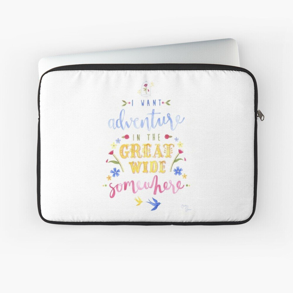 Laptop Sleeve Beauty And The Beast Adventure Typography 10 12 13 15 17 Inch Case Notebook Tablet Carrying Bag Cover 7802738445060