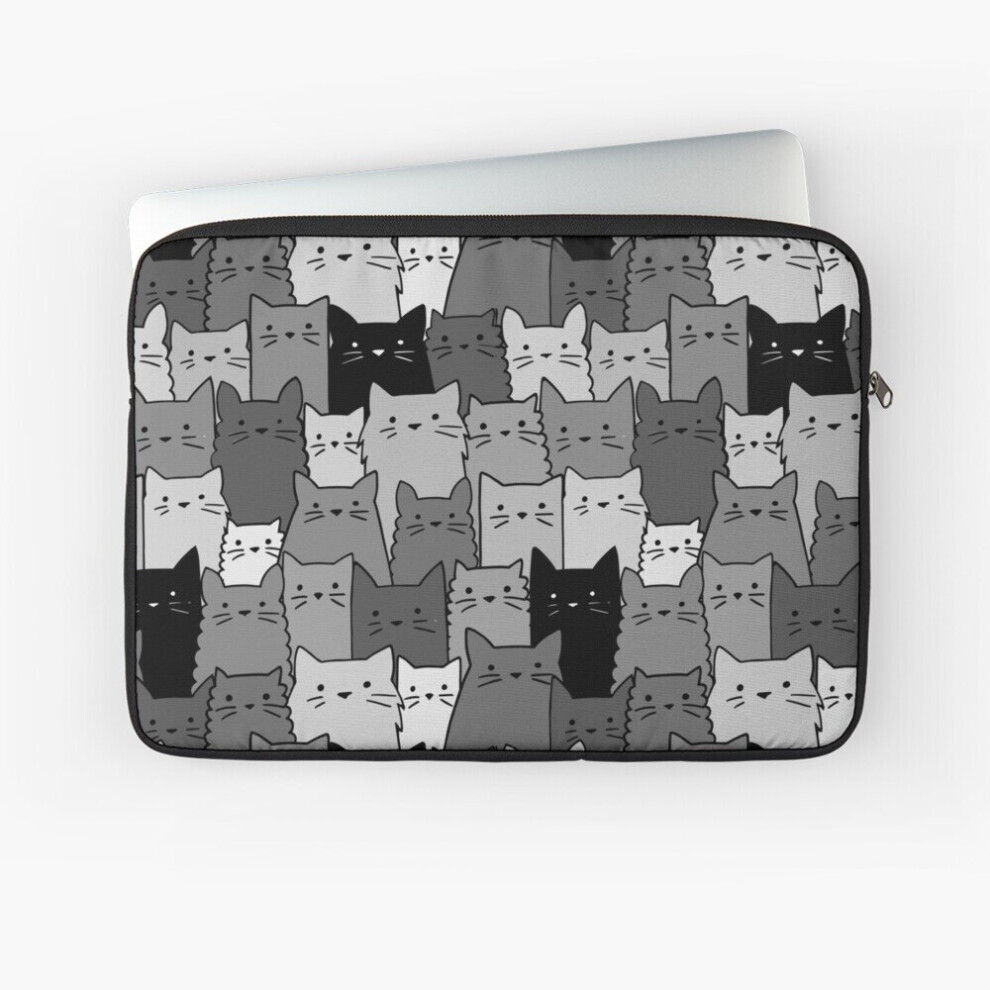 Laptop Sleeve Silent Cats Monochromatic 10 12 13 15 17 Inch Case Notebook Tablet Carrying Bag Cover 7802738413748