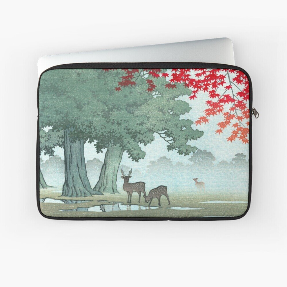 Laptop Sleeve Japanese Print - Kawase Bamboo - Nara Park (1953) 10 12 13 15 17 Inch Case Notebook Tablet Carrying Bag Cover 7802738424157