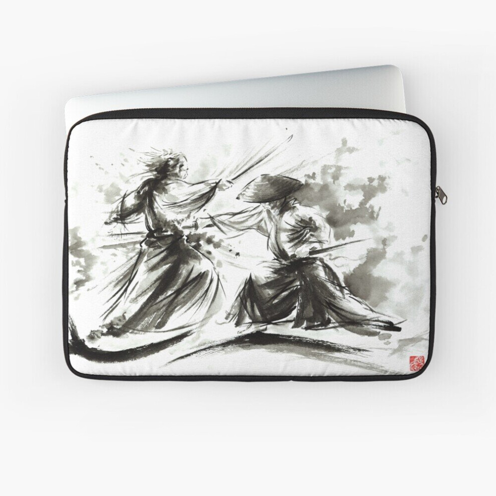 Photos - Laptop Bag Laptop Sleeve Samurai sword bushido katana martial arts budo sumi-e original ink painting 10 12 13 15 17 Inch Case Notebook