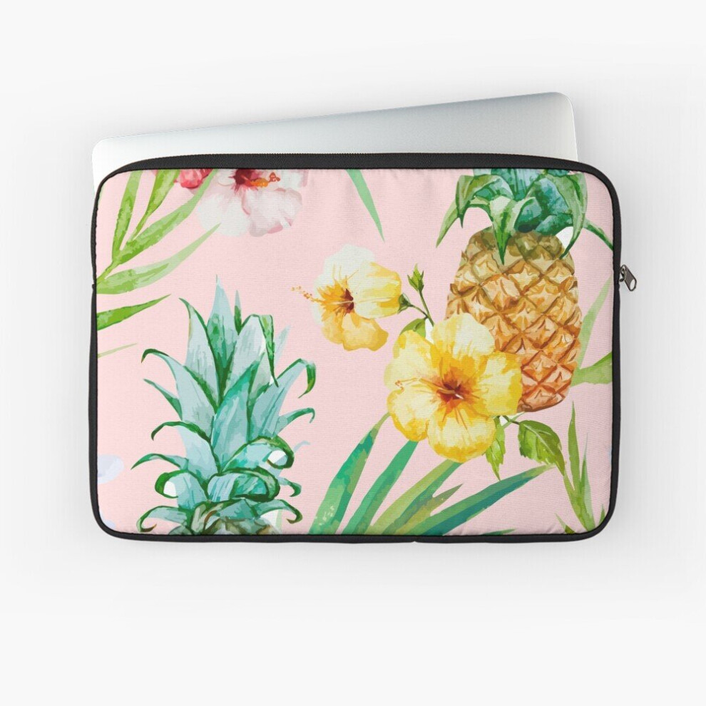 Laptop Sleeve Hawaii Vintage Tropical Botanical Jungle Floral Blush Pasteleapple Palm 10 12 13 15 17 Inch Case Notebook Tablet Carrying Bag Cover 7802738430738