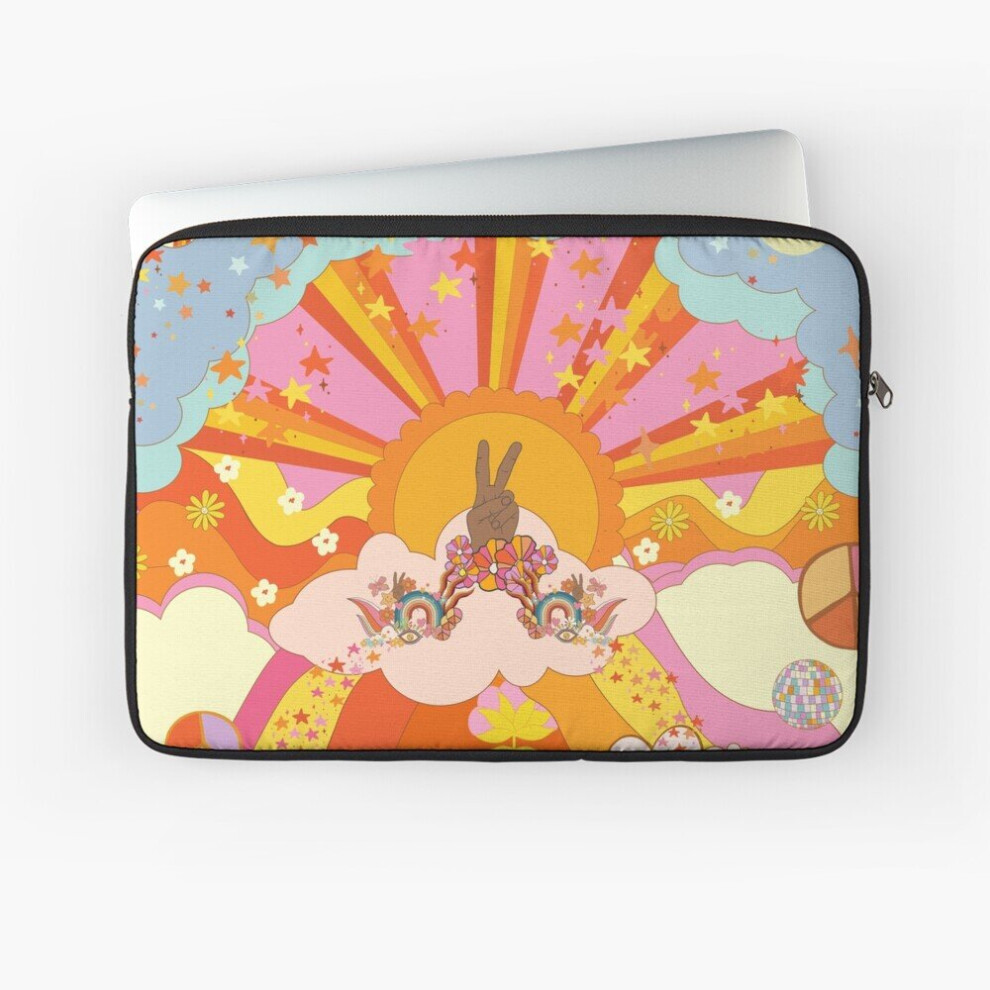 Laptop Sleeve Psychedelic Peace Sign 10 12 13 15 17 Inch Case Notebook Tablet Carrying Bag Cover 7802738499667