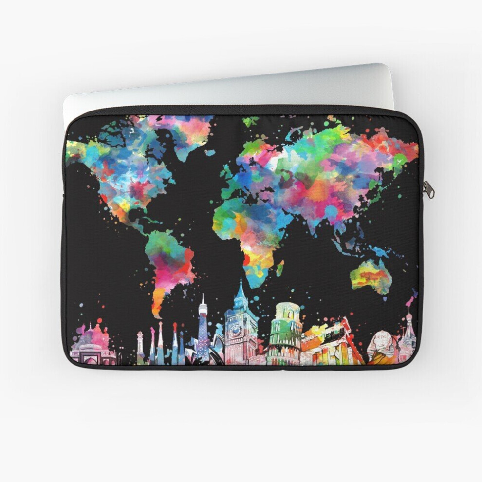 Laptop Sleeve World Map 10 12 13 15 17 Inch Case Notebook Tablet Carrying Bag Cover 7802738418750