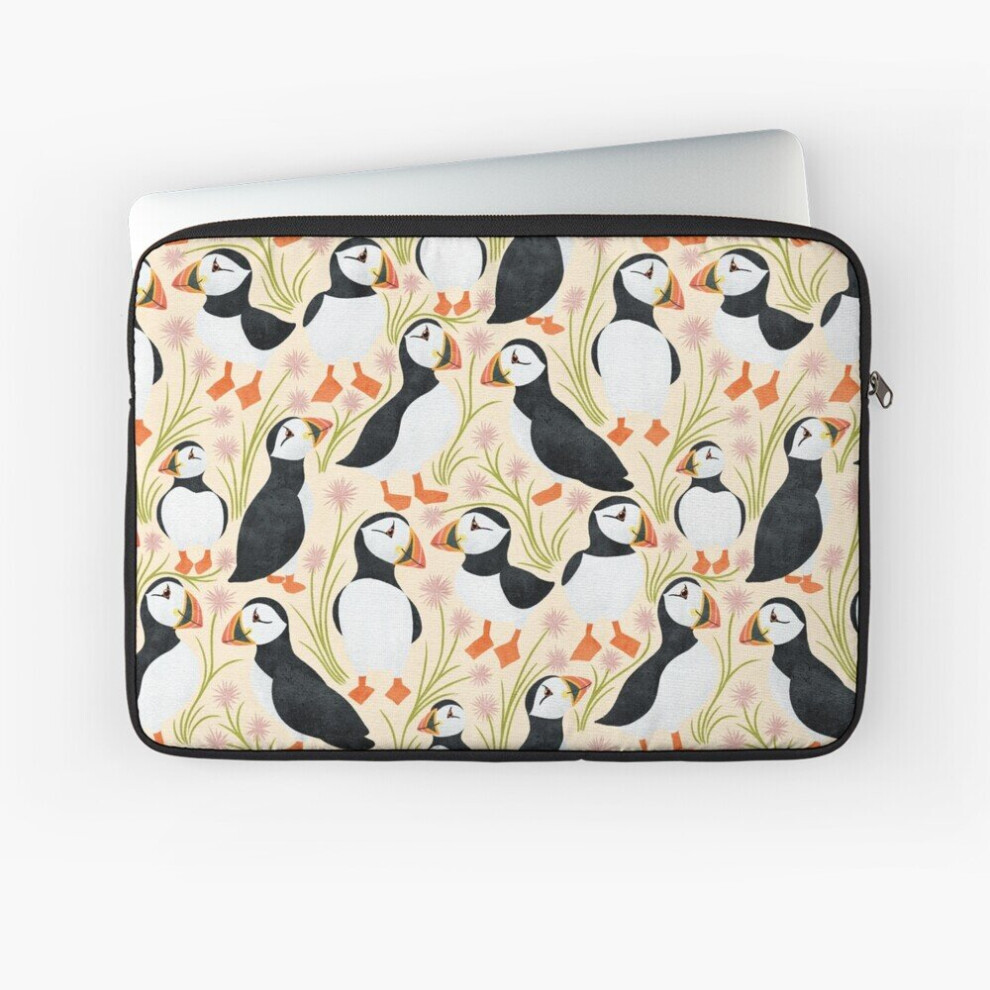 Laptop Sleeve Floral Puffins 10 12 13 15 17 Inch Case Notebook Tablet Carrying Bag Cover 7802738452150