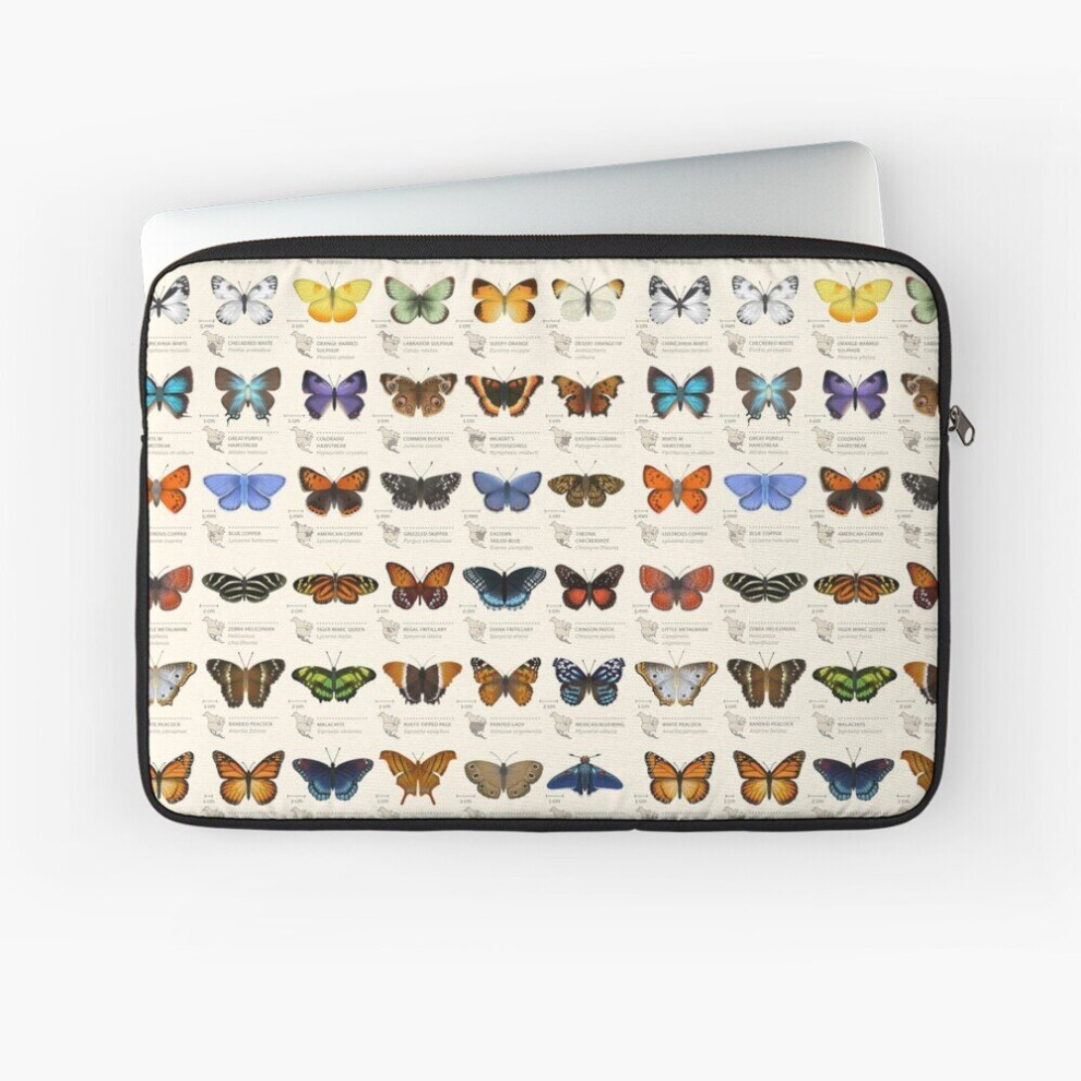 Laptop Sleeve Butterflies Of North America 10 12 13 15 17 Inch Case Notebook Tablet Carrying Bag Cover 7802738435283