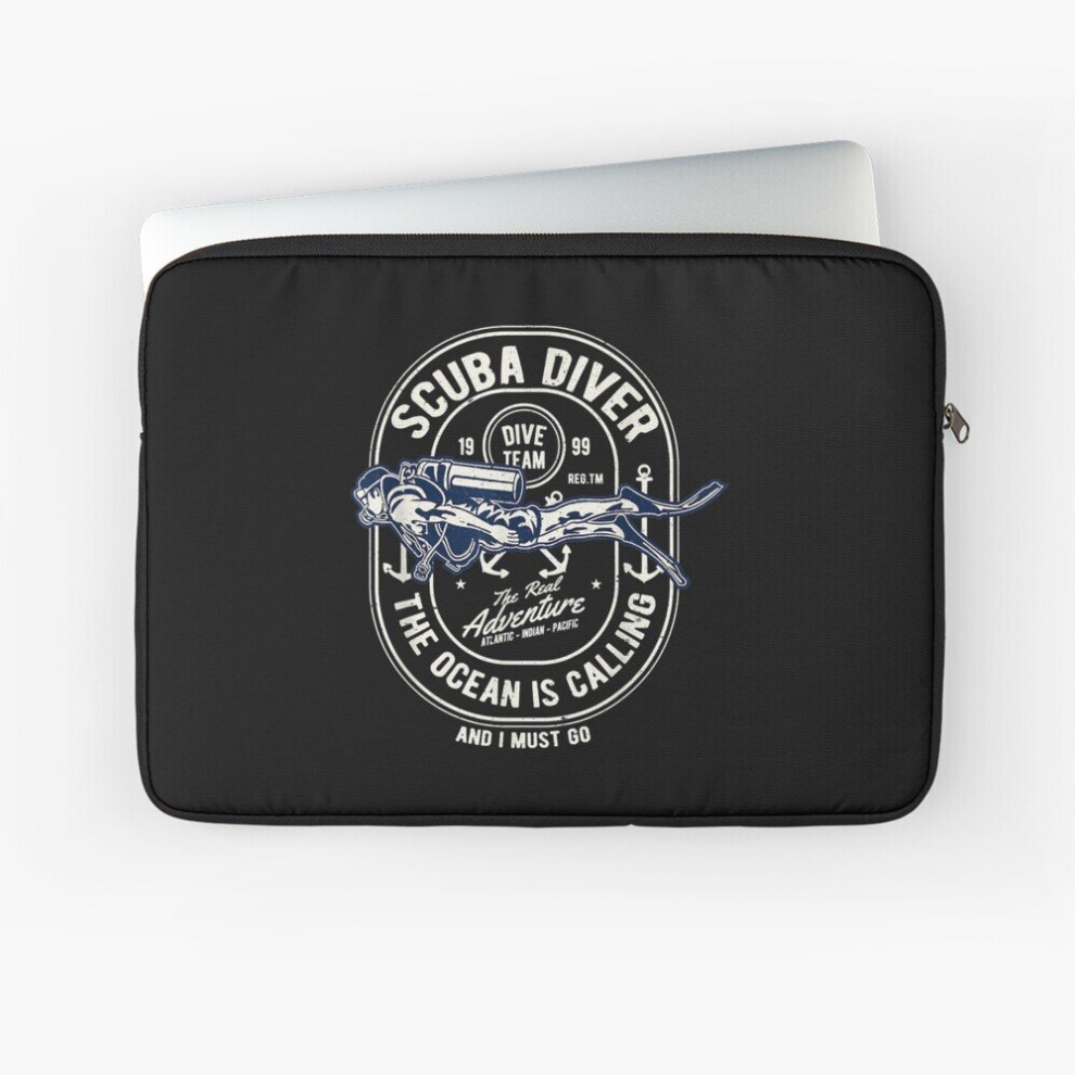 Laptop Sleeve Vintage Retro Diver Shirt Scuba Diving 10 12 13 15 17 Inch Case Notebook Tablet Carrying Bag Cover 7802738510225