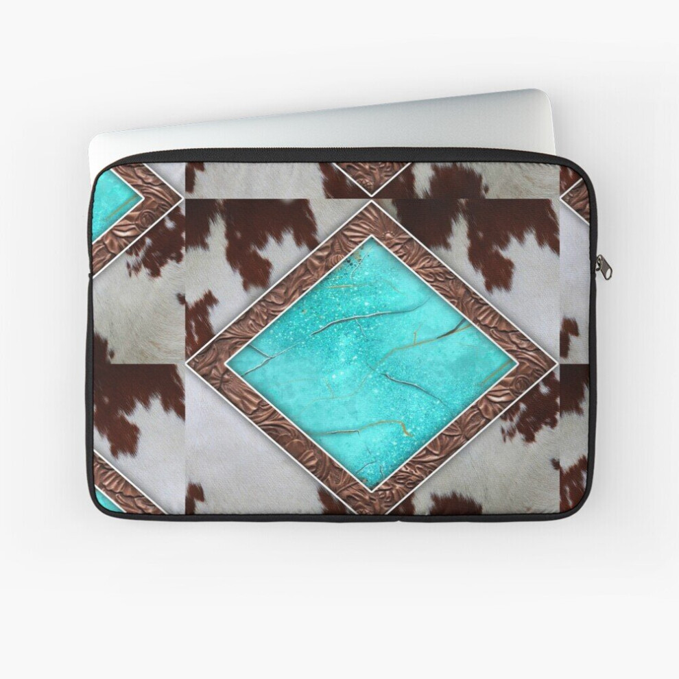 Laptop Sleeve Country Leather And Cowhide 10 12 13 15 17 Inch Case Notebook Tablet Carrying Bag Cover 7802738439816
