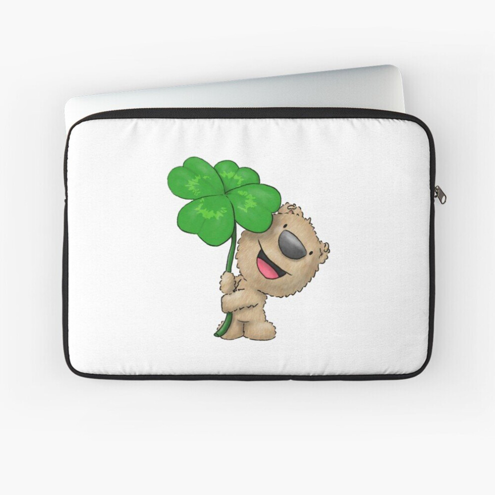 Laptop Sleeve Wish You Good Luck Cute Bear Clover Leaf 10 12 13 15 17 Inch Case Notebook Tablet Carrying Bag Cover 7802738474152