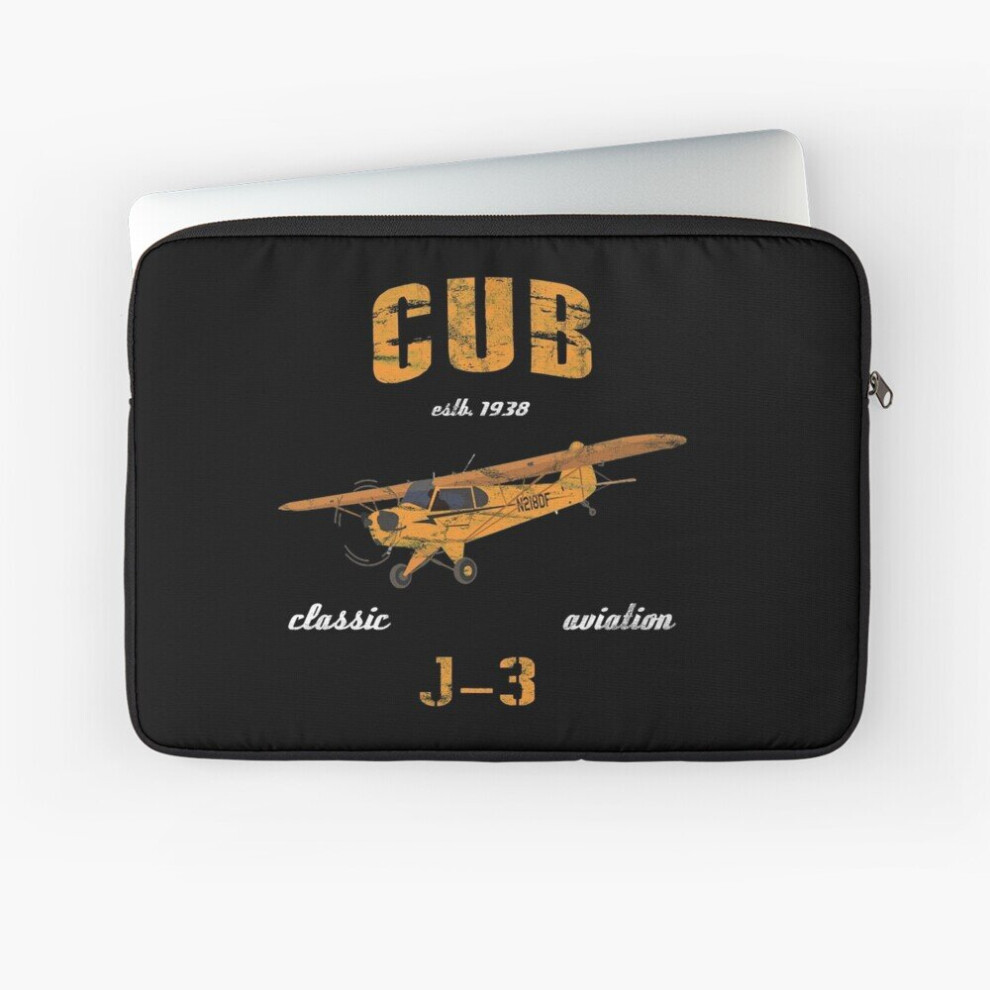 Laptop Sleeve Piper J-3 Cub Aviation Vintage 1938 Pilot 10 12 13 15 17 Inch Case Notebook Tablet Carrying Bag Cover 7802738480443