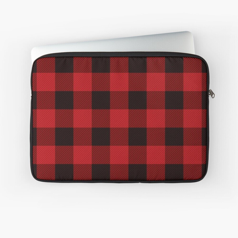 Laptop Sleeve Country Christmas Cottage Primitive Lumberjack Buffalo Plaid 10 12 13 15 17 Inch Case Notebook Tablet Carrying Bag Cover 7802738461350